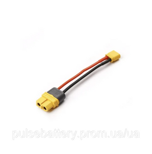 Переходник XT60H female - XT30 male с кабелем 10см 2590924226 фото
