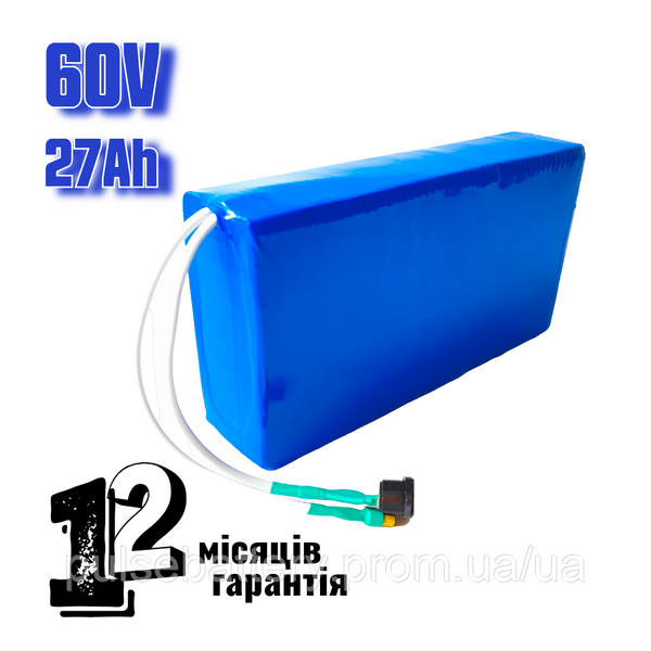 Акумулятор 60v 27а/ч для електровелосипеда 18650 Samsung 2577326235 фото