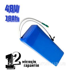 Аккумулятор 48V 18Ah Panasonic 18650 Li-ion для электровелосипеда в термоусадке 2578298475 фото